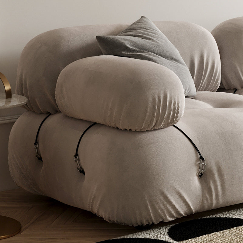 【ソファ】ソファー クリーム色おしゃれ 選べる4素材 ソファの細部画像