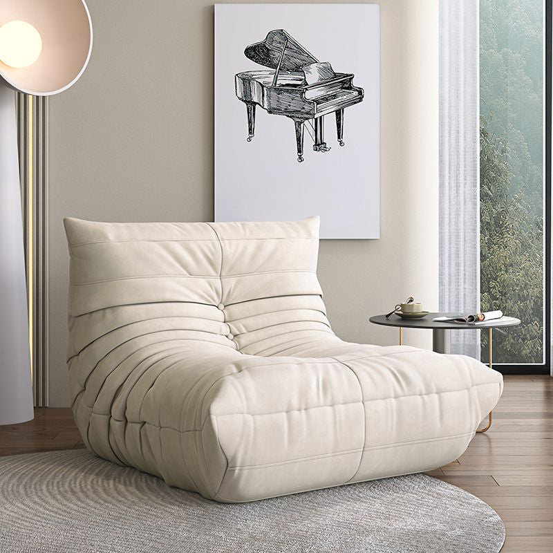 【ソファ】おしゃれなデザイン 選べる5色 オフホワイト スエード+高密度ウレタンフォーム 1人掛け 86*103*70cm