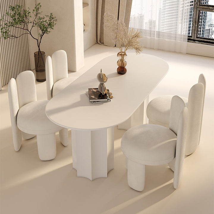 【ダイニングテーブル】クリーム風 ナチュ盛り