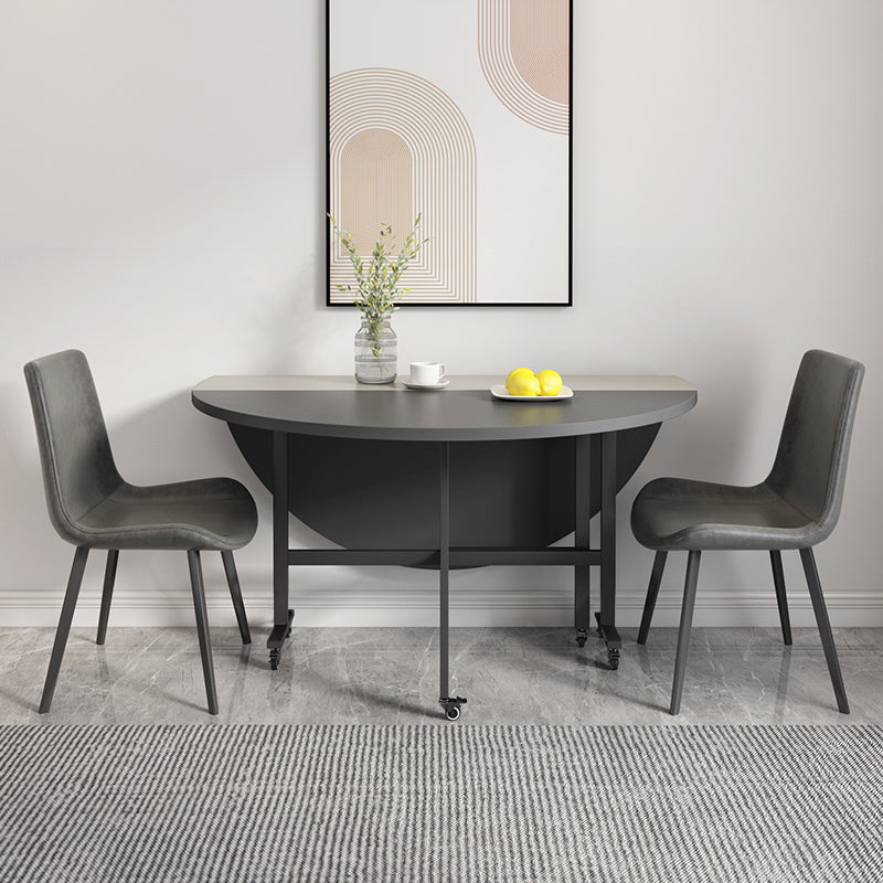 【ダイニングテーブル】シンプル 円型 伸長式 ライトグレー+グレー ダイニングテーブルセット 120*120*76