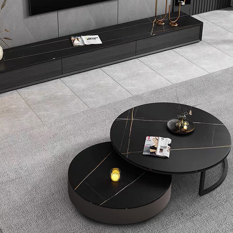 【ローテーブル】グレー系ラウンド