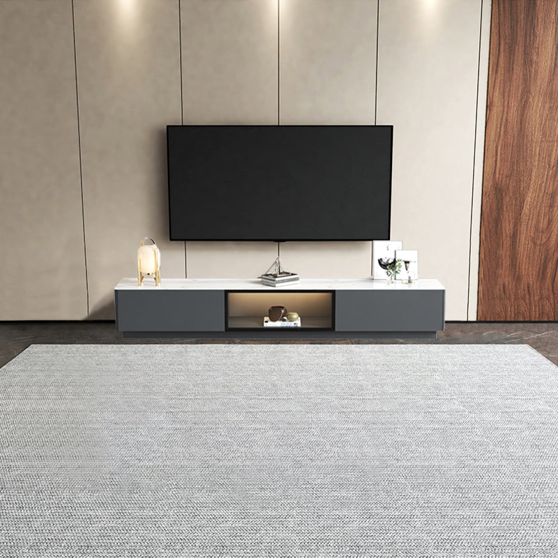 【テレビボード】マーブル柄テレビボード 選べる2色 天板色ホワイト+グレー