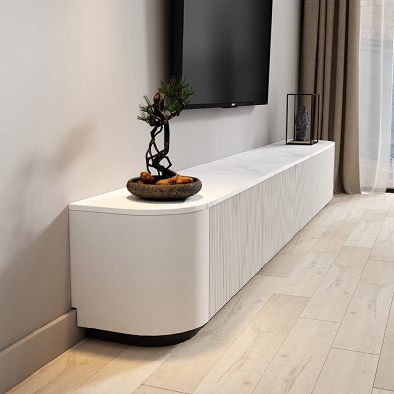 【テレビ台】シンプル なめらかな波型 優しいホワイト