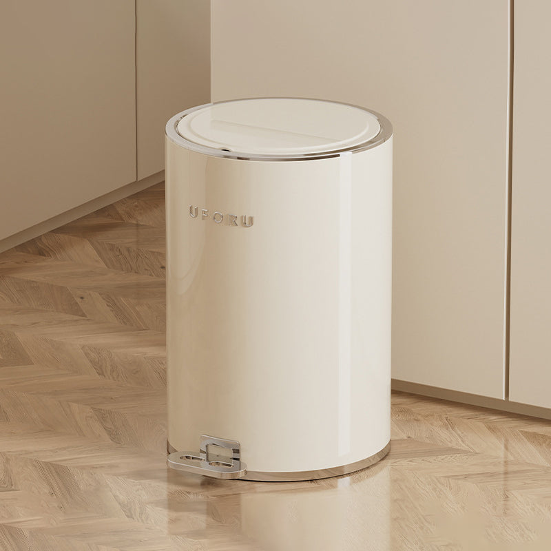 【ゴミ箱】ペダル付き クリーム風