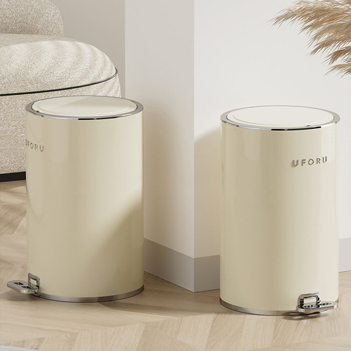 【ゴミ箱】ペダル付き クリーム風