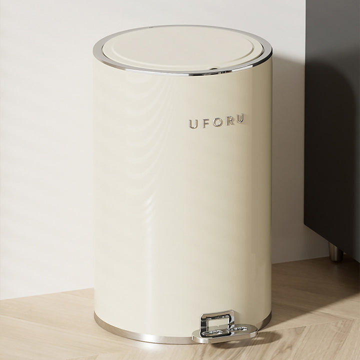 【ゴミ箱】ペダル付き クリーム風