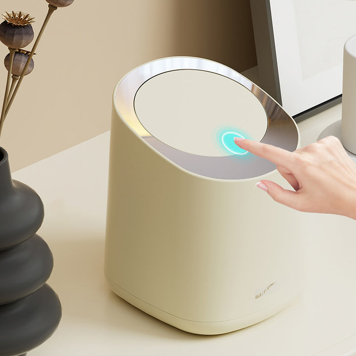 【ゴミ箱】蓋付き クリーム風