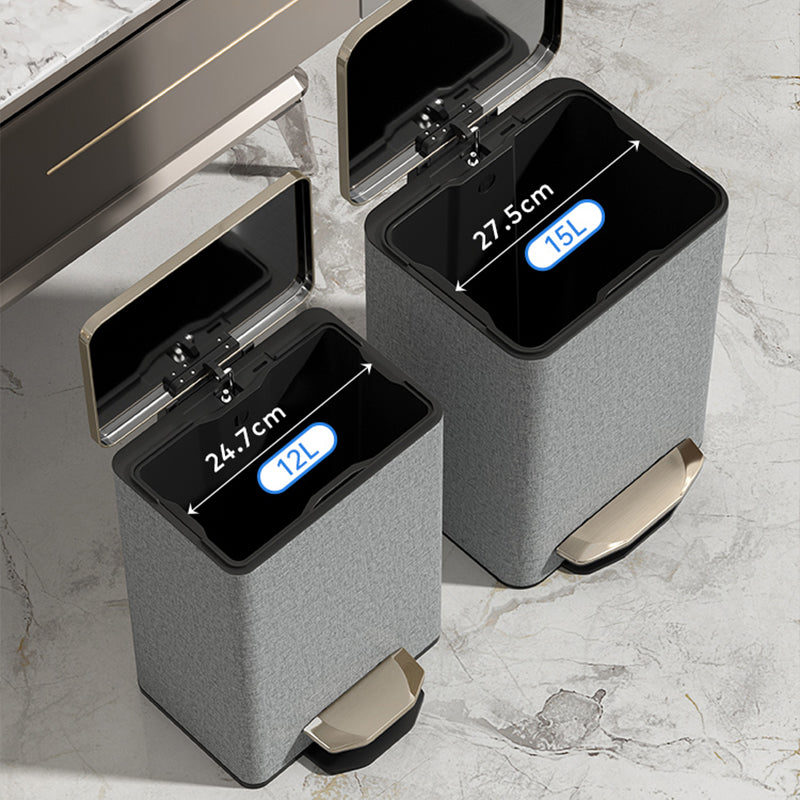 【ゴミ箱】ペダル付き PUレザー