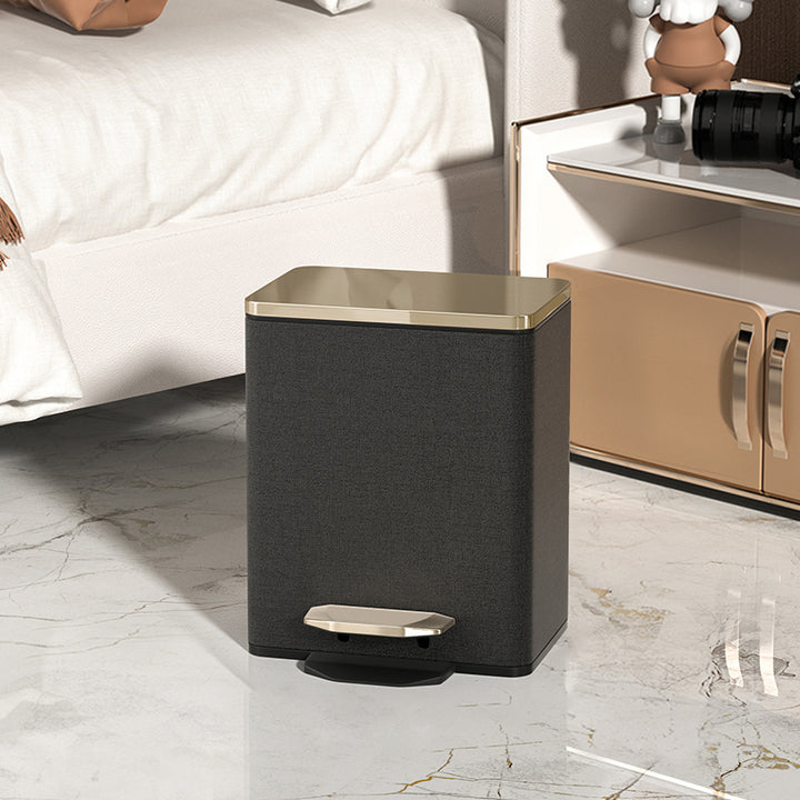 【ゴミ箱】ペダル付き PUレザー