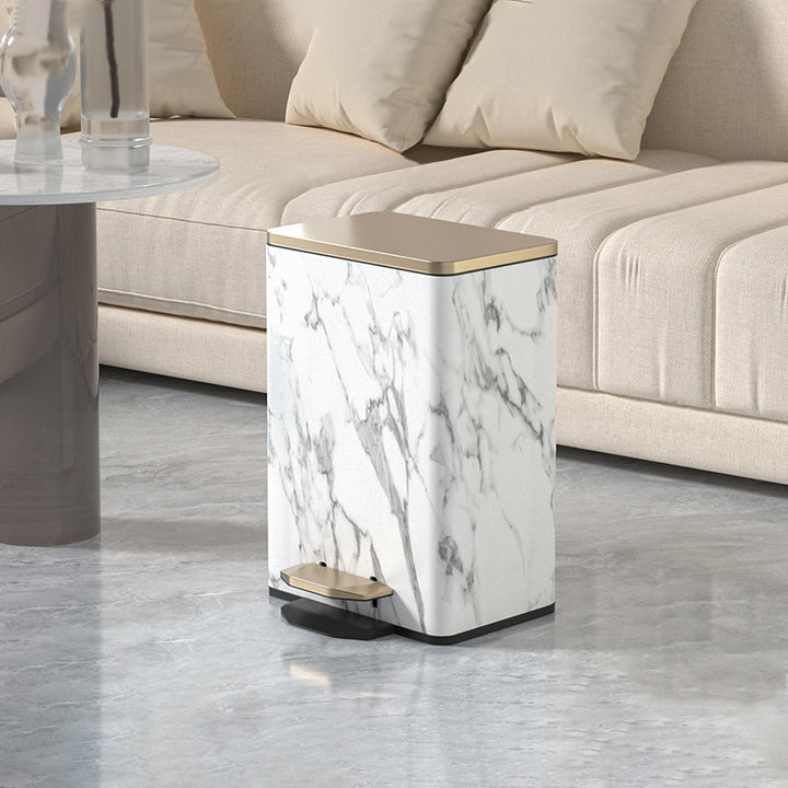 【ゴミ箱】ペダル付き PUレザー