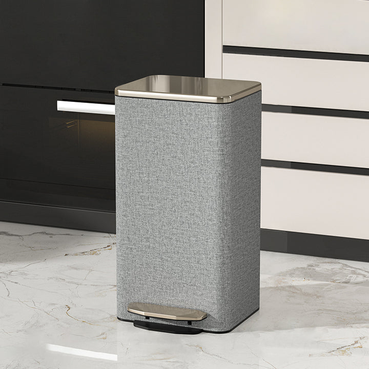 【ゴミ箱】ペダル付き PUレザー