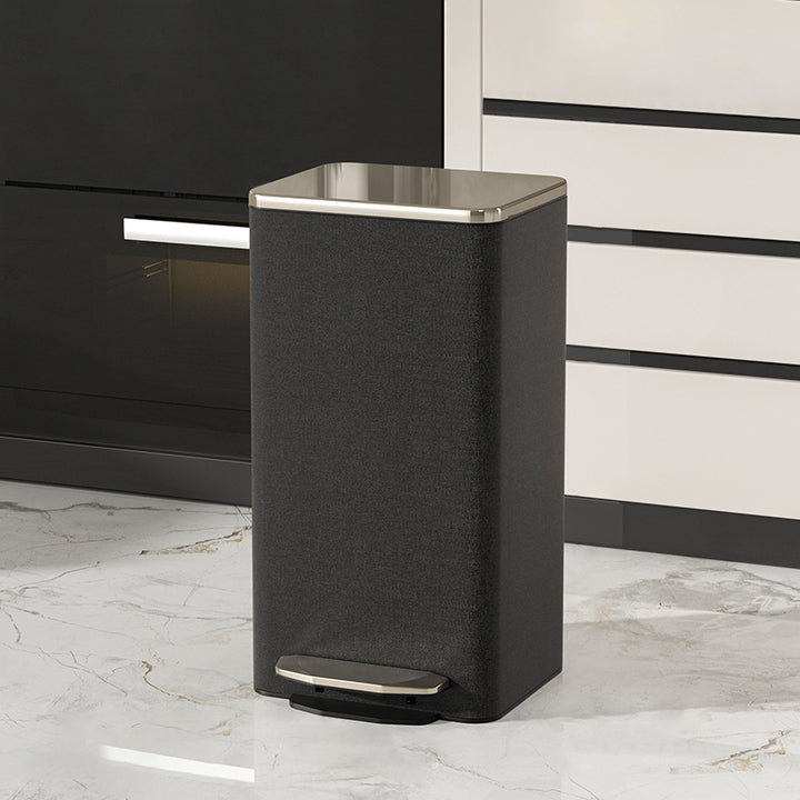 【ゴミ箱】ペダル付き PUレザー