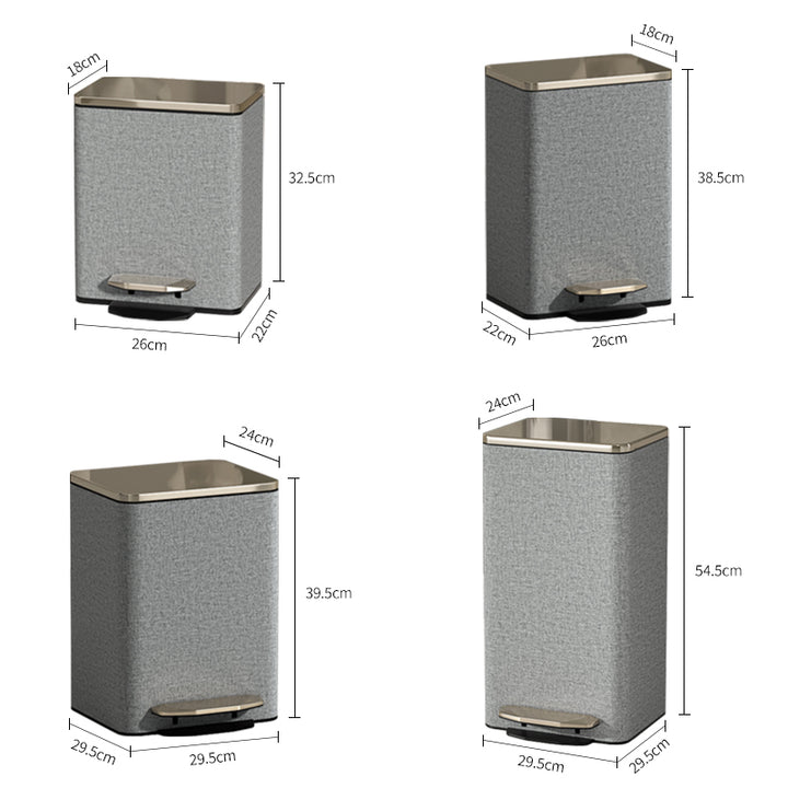 【ゴミ箱】ペダル付き PUレザー