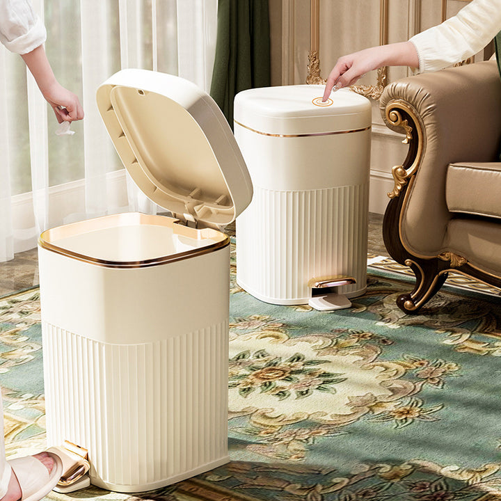 【ゴミ箱】フタ付き エンボス加工