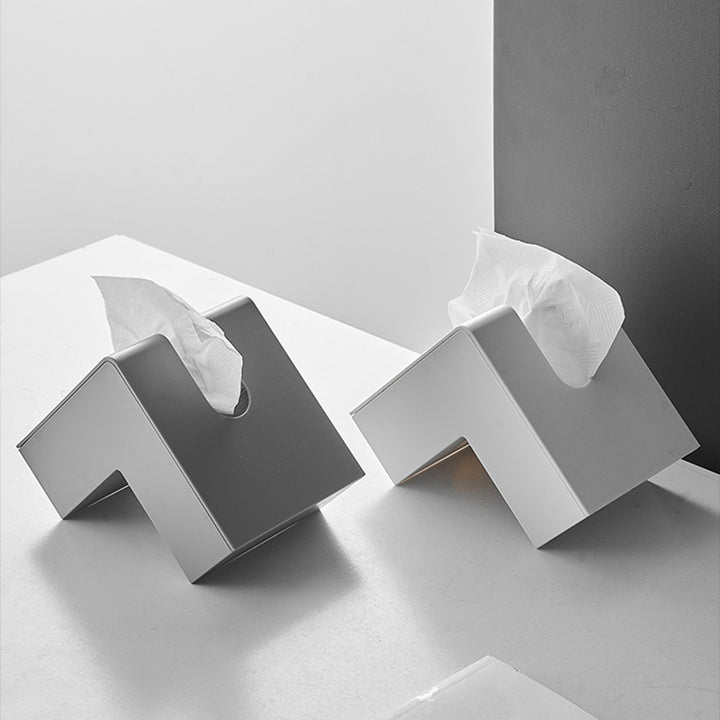 【ティッシュケース】高級感   幾何L字型 おしゃれ