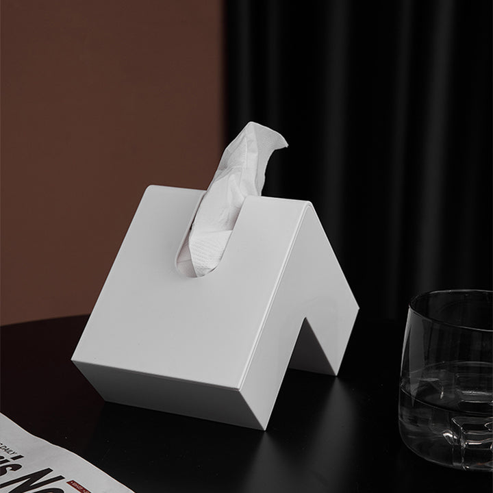 【ティッシュケース】高級感   幾何L字型 おしゃれ