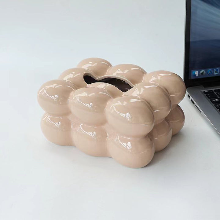 【ティッシュケース】プチ贅沢 雲形セラミック ふわふわ