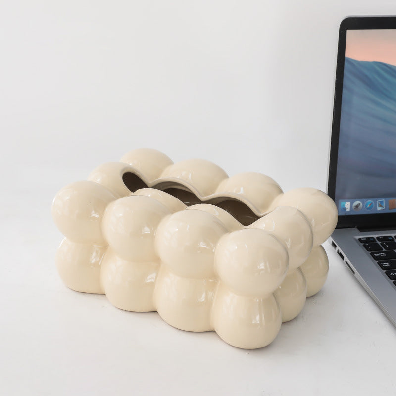 【ティッシュケース】プチ贅沢 雲形セラミック ふわふわ