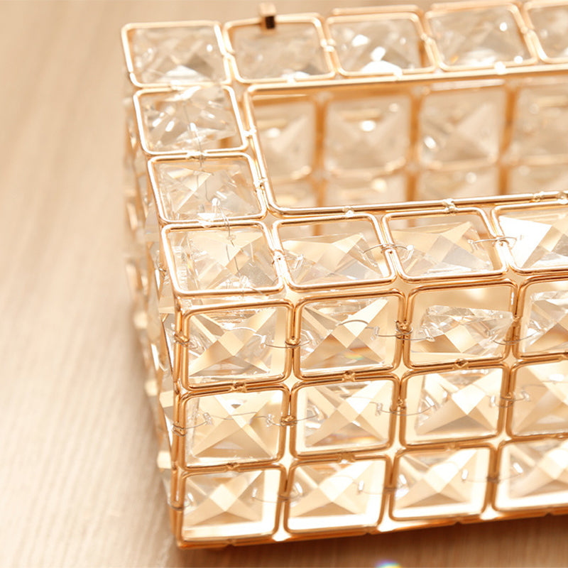 【ティッシュケース】クリスタルデザイン 贅沢高級感