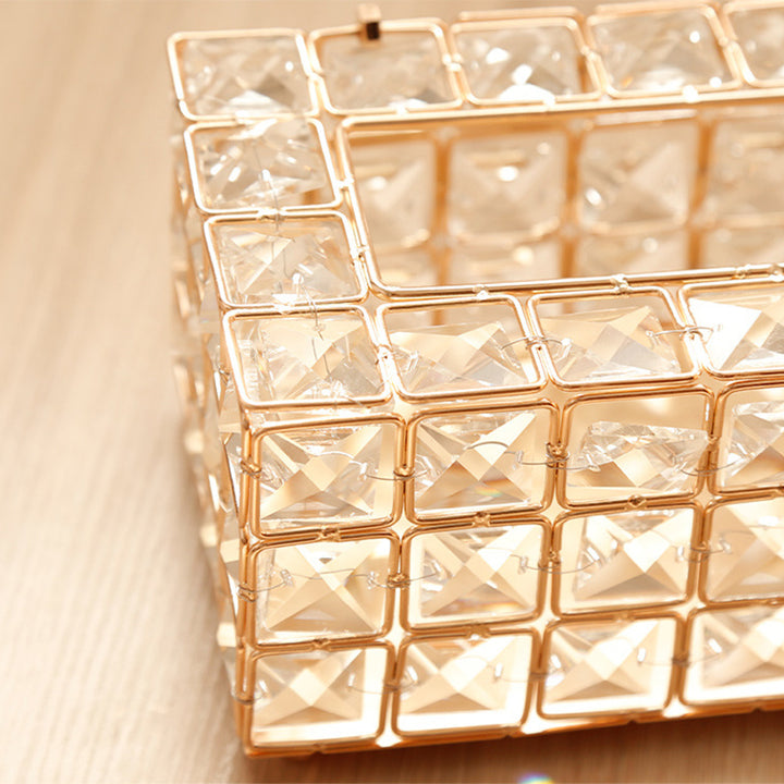 【ティッシュケース】クリスタルデザイン 贅沢高級感