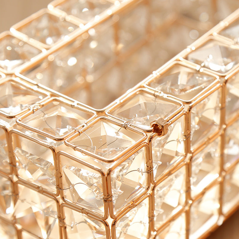 【ティッシュケース】クリスタルデザイン 贅沢高級感