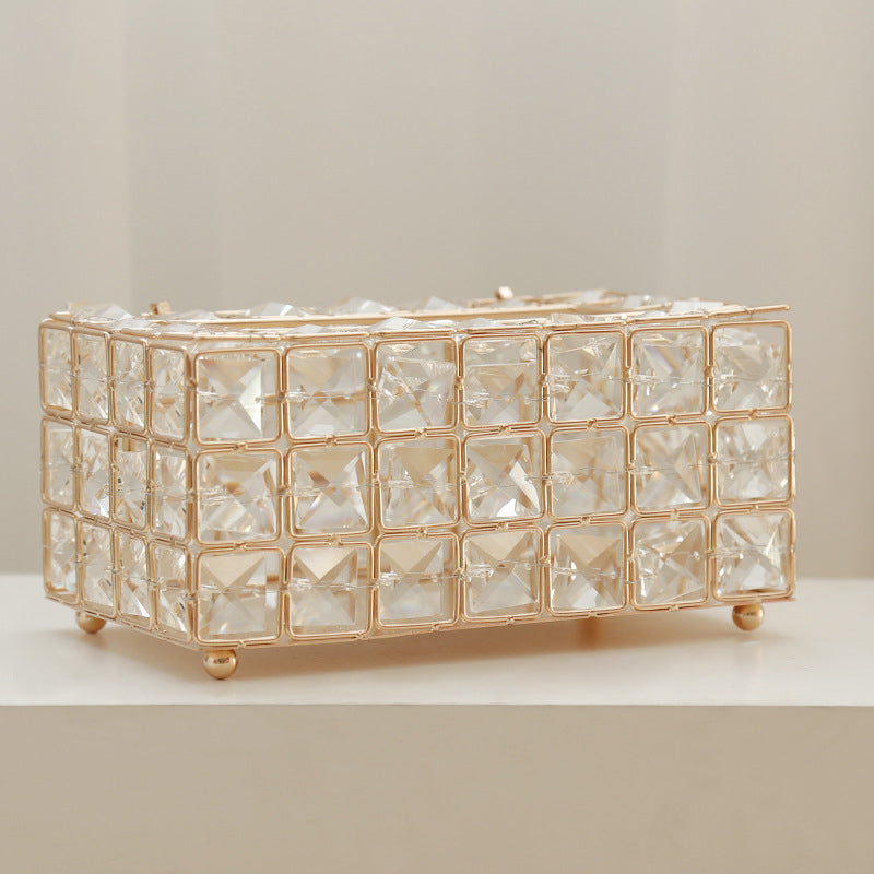 【ティッシュケース】クリスタルデザイン 贅沢高級感