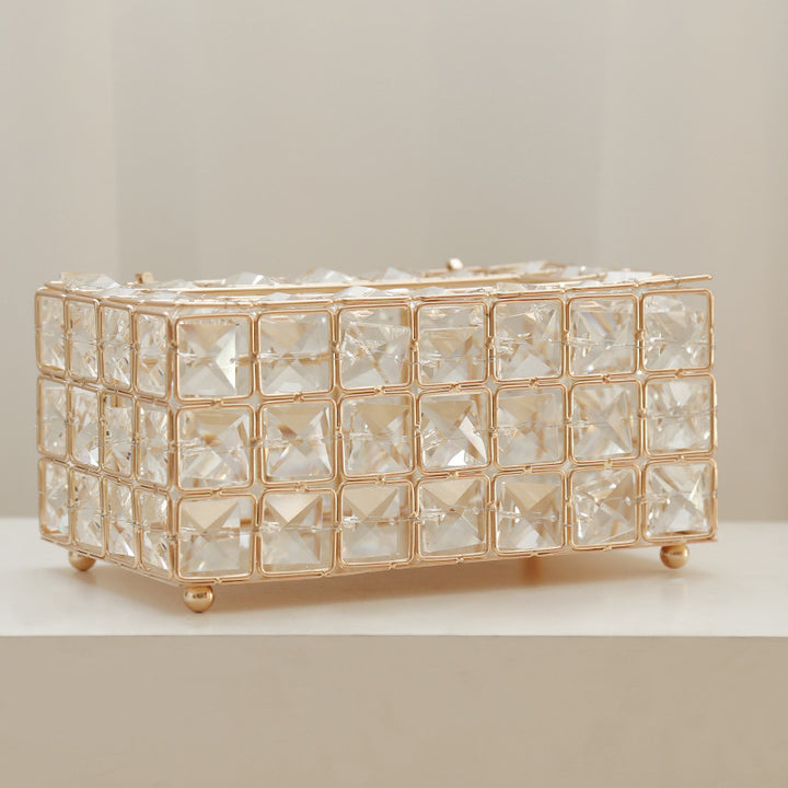【ティッシュケース】クリスタルデザイン 贅沢高級感