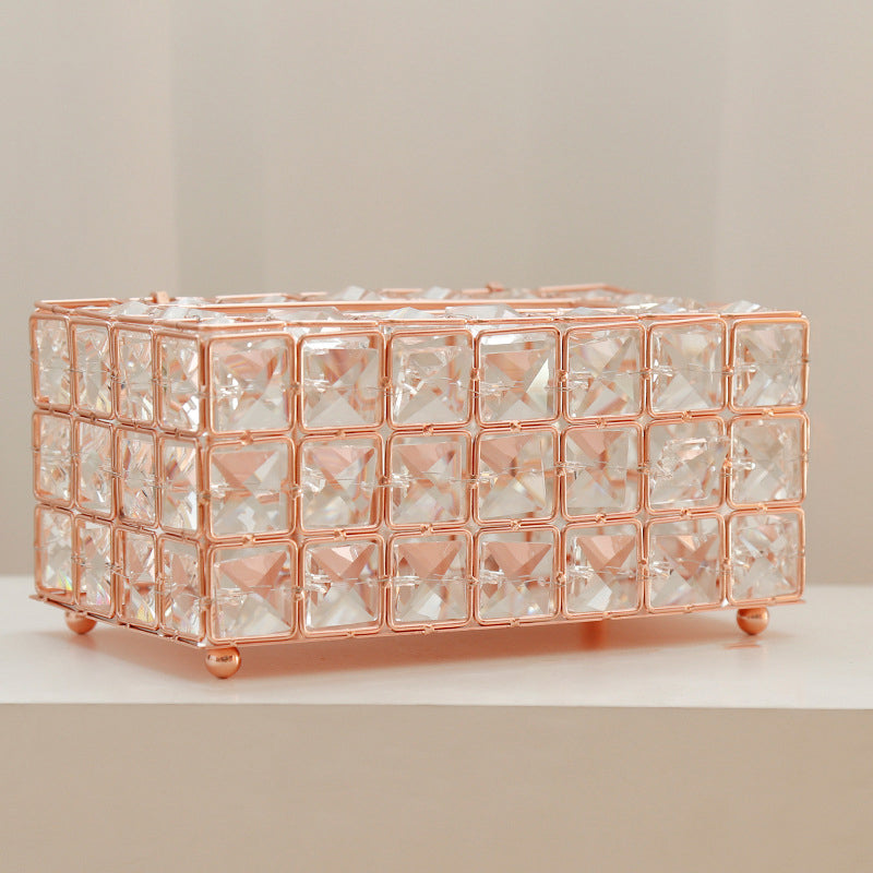 【ティッシュケース】クリスタルデザイン 贅沢高級感