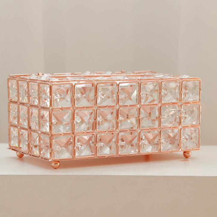 【ティッシュケース】クリスタルデザイン 贅沢高級感
