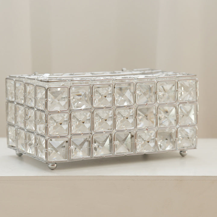 【ティッシュケース】クリスタルデザイン 贅沢高級感