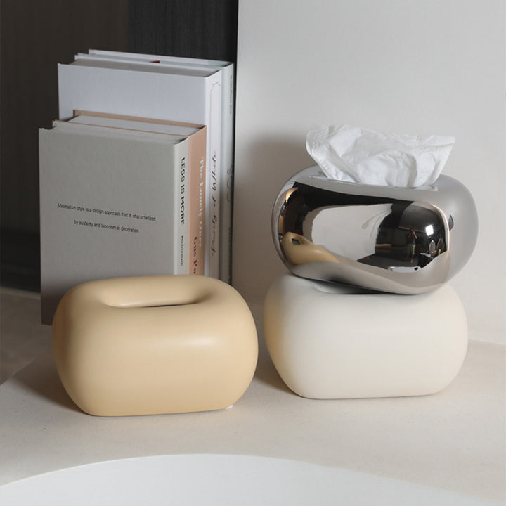 【ティッシュケース】北欧風 クリーム色