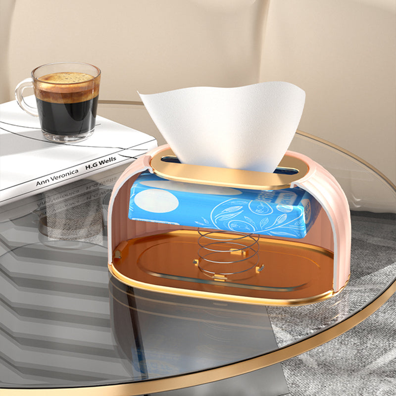 【ティッシュケース】 かわいいクリーム風 スプリング付き