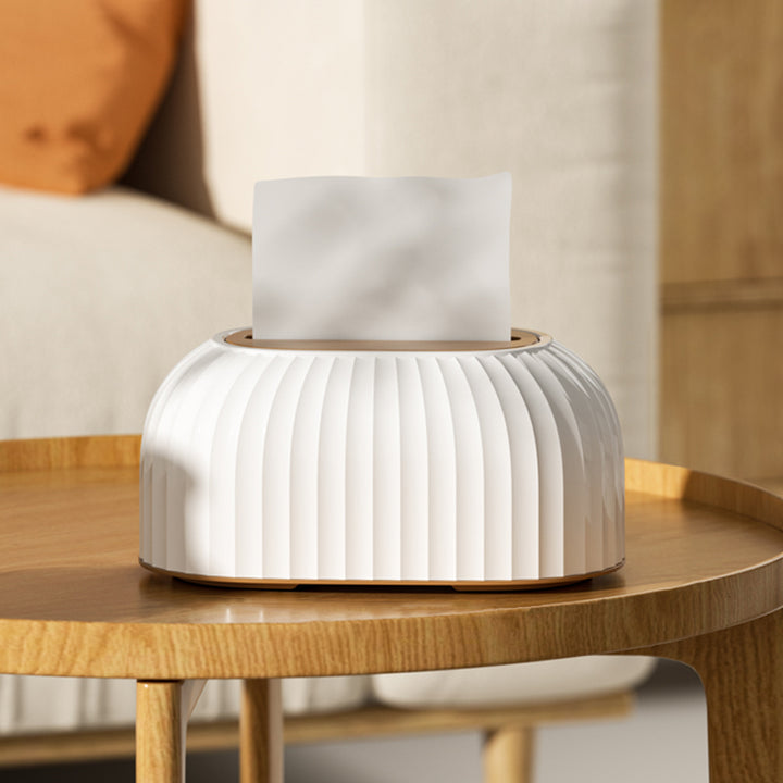 【ティッシュケース】 かわいいクリーム風 スプリング付き