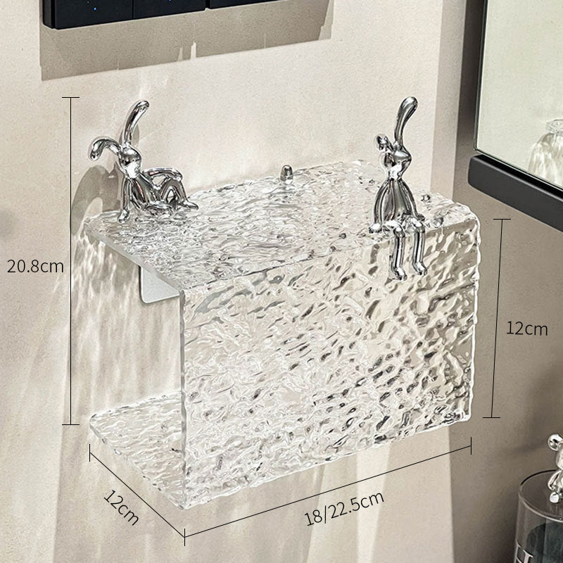 【ティッシュケース】高級感 水波模様 壁掛けタイプ