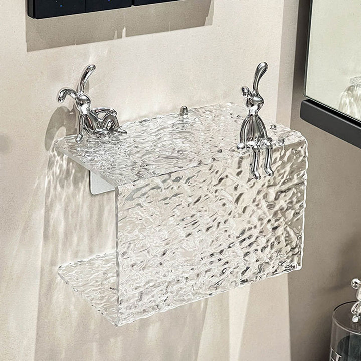 【ティッシュケース】高級感 水波模様 壁掛けタイプ