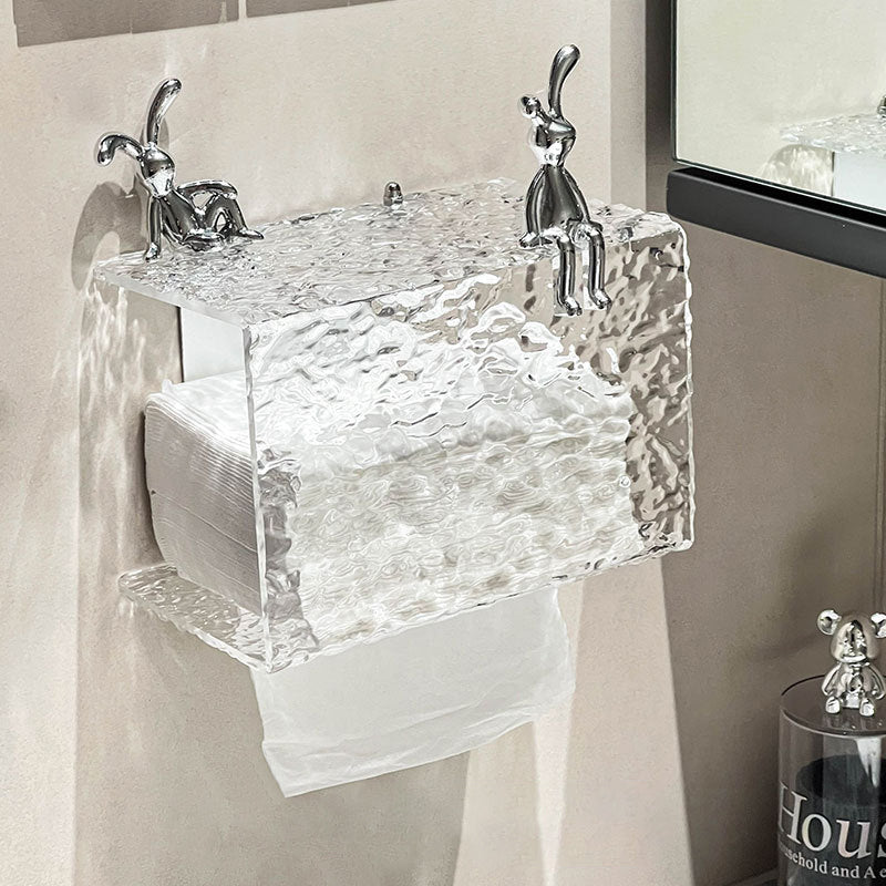 【ティッシュケース】高級感 水波模様 壁掛けタイプ