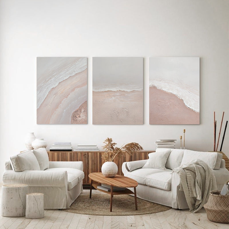 【掛絵】薄紅の幻想 ピンク系 選べる4タイプ 手描き油絵