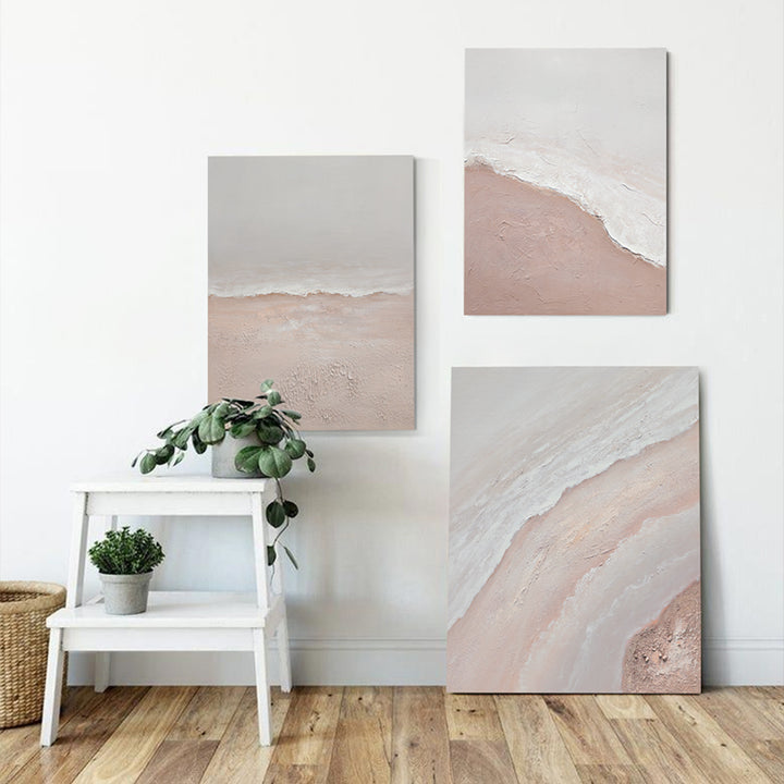 【掛絵】薄紅の幻想 ピンク系 選べる4タイプ 手描き油絵