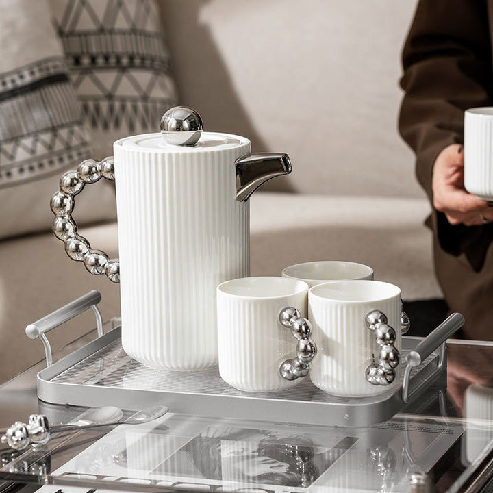 【コーヒーカップ・ティーカップ】ホワイト エレガント