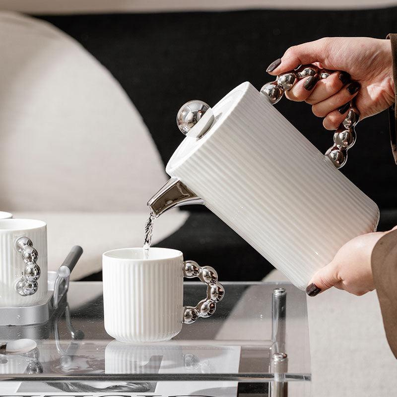 【コーヒーカップ・ティーカップ】ホワイト エレガント