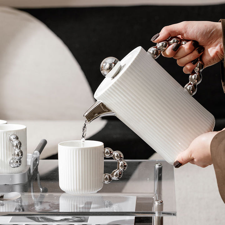 【コーヒーカップ・ティーカップ】ホワイト エレガント