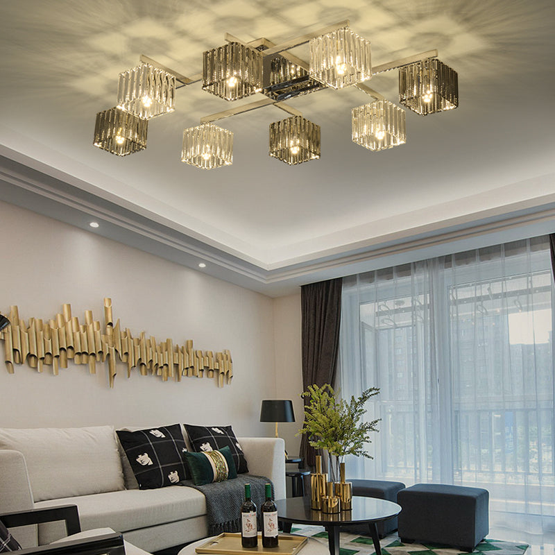 【シーリングライト】水晶ガラス型シーリングライト 調光調色