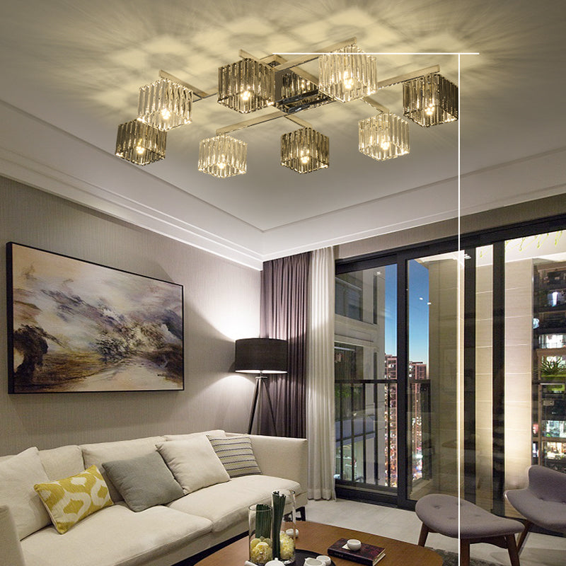 【シーリングライト】水晶ガラス型シーリングライト 調光調色