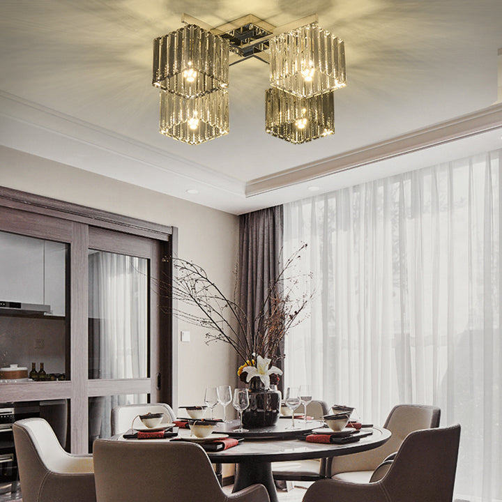 【シーリングライト】水晶ガラス型シーリングライト 調光調色