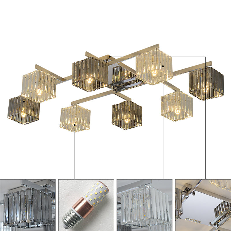 【シーリングライト】水晶ガラス型シーリングライト 調光調色