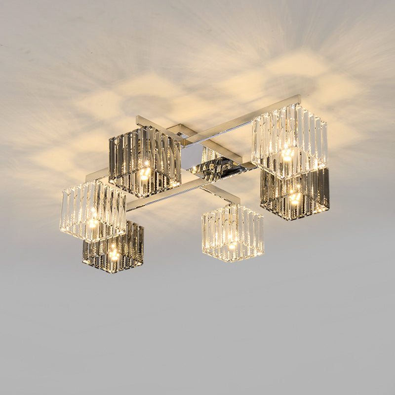 【シーリングライト】水晶ガラス型シーリングライト 調光調色