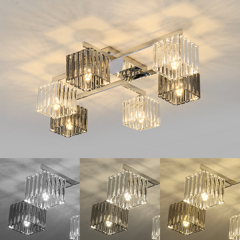 【シーリングライト】水晶ガラス型シーリングライト 調光調色