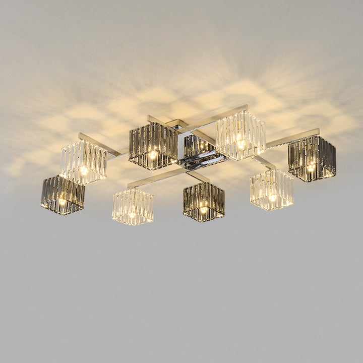 【シーリングライト】水晶ガラス型シーリングライト 調光調色