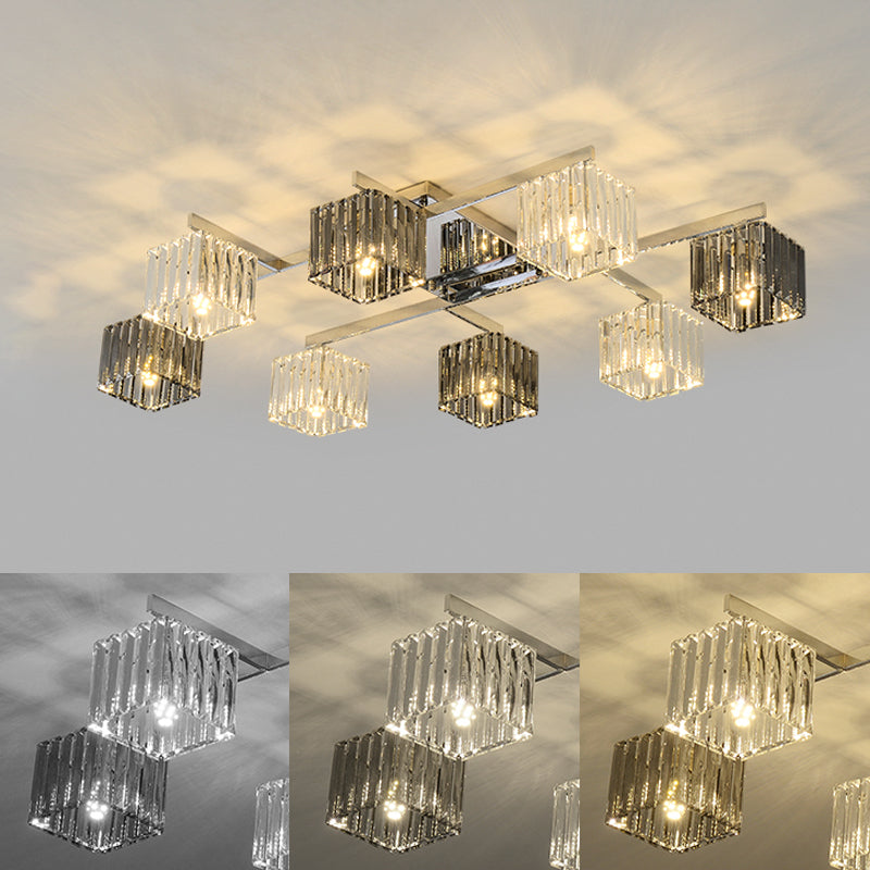 【シーリングライト】水晶ガラス型シーリングライト 調光調色