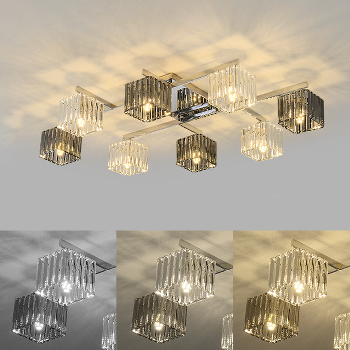 【シーリングライト】水晶ガラス型シーリングライト 調光調色